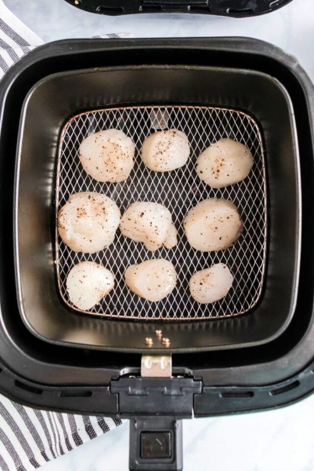 Buttery Air Fryer Scallops Frozen or Fresh Ninja Foodi Scallops