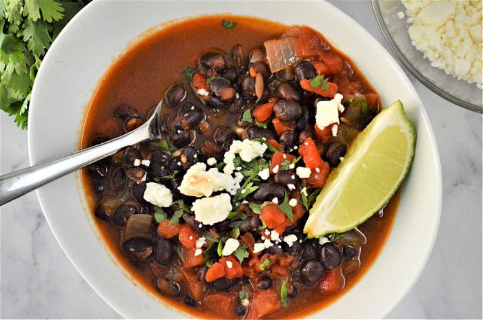 Instant pot black bean online soup with canned beans