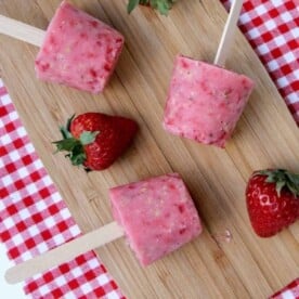 Fresh Fruit Frozen Yogurt Popsicles