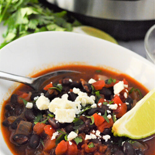 Instant Pot Black Bean Soup NO Soaking Ninja Foodi Black Bean Soup