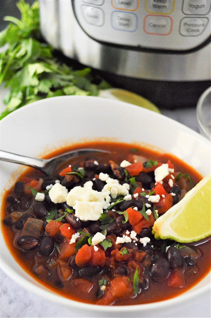 Instant Pot Black Bean Soup No Soak Ninja Foodi Black Bean Soup