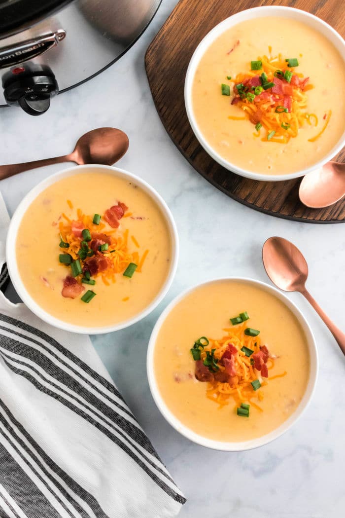 Slow Cooker Potato Soup with hashbrowns