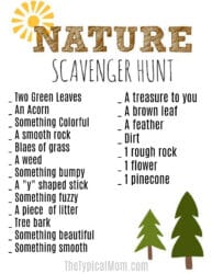 Camping Scavenger Hunt for Kids · The Typical Mom