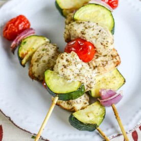 air fryer marinated chicken kabobs