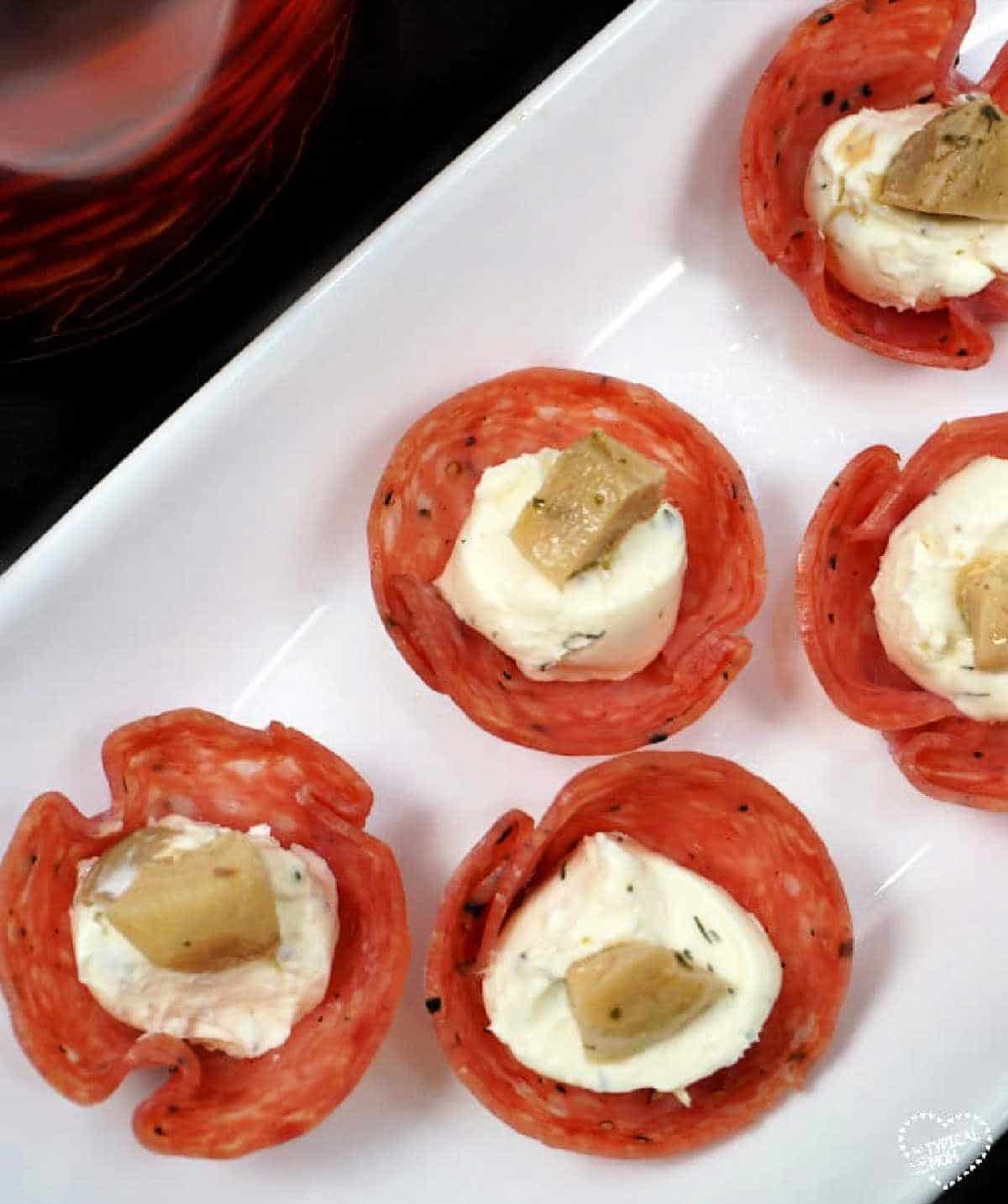 How to Make Salami Cups with Cream Cheese in Muffin Tin