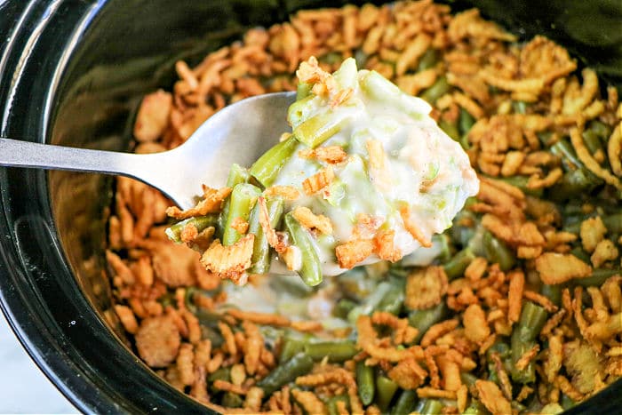 Slow Cooker Green Bean Casserole - The Rockstar Mommy