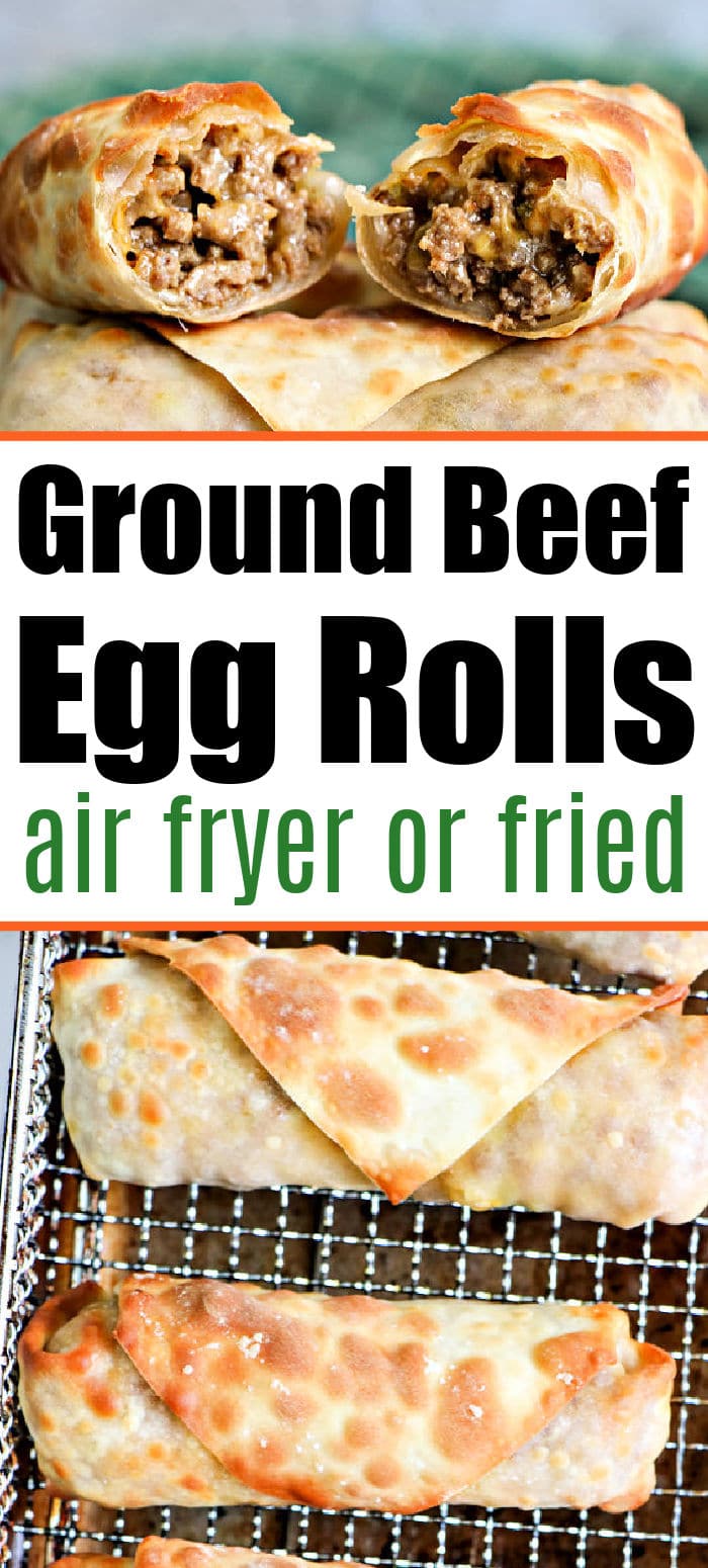 Air Fryer Ground Beef Egg Rolls Deep Fried Instructions Too
