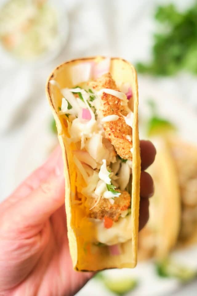 Air Fryer Fish Tacos with Tilapia or Cod Ninja Foodi Fish Tacos