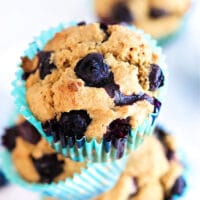 healthy Blueberry Bran Muffins