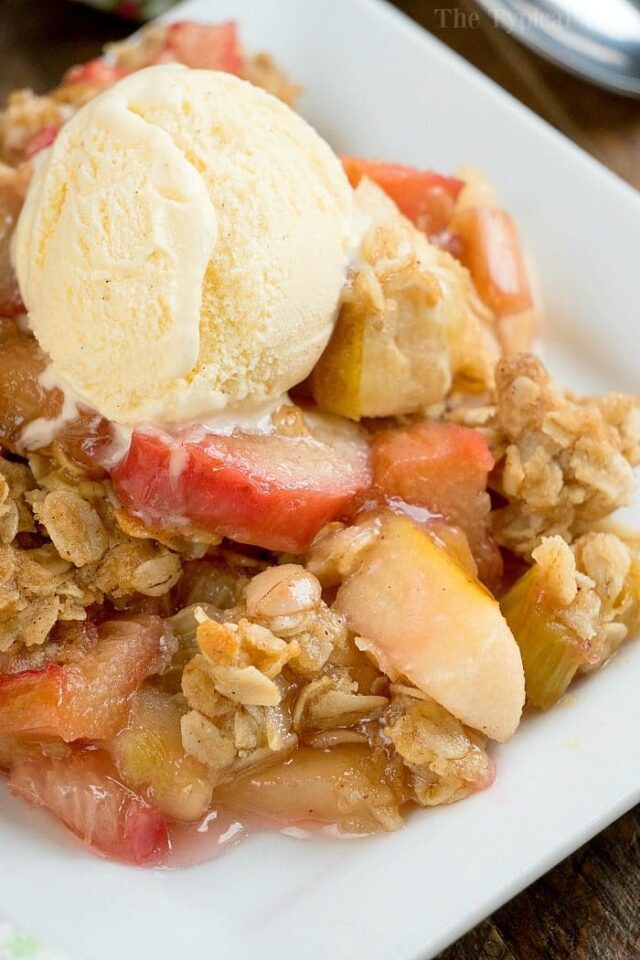 Fresh Apple Rhubarb Crunch Recipe Frozen Rhubarb Crisp 4650