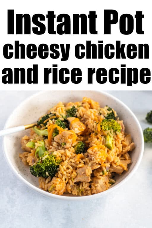 Instant Pot Cheesy Chicken and Rice with Broccoli - No Soup