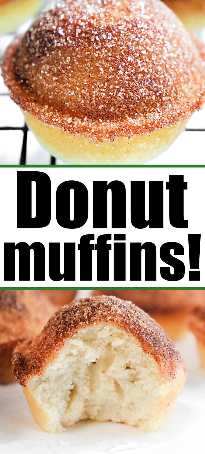 Cinnamon Sugar Donut Muffins Copycat Dunkin Donuts in Muffin