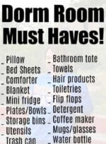 Free Dorm Room Checklist - Printable PDF For College