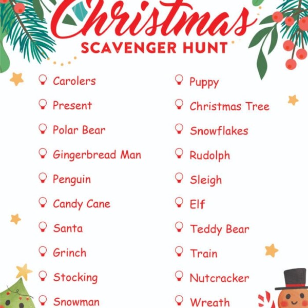 Printable Christmas Scavenger Hunt