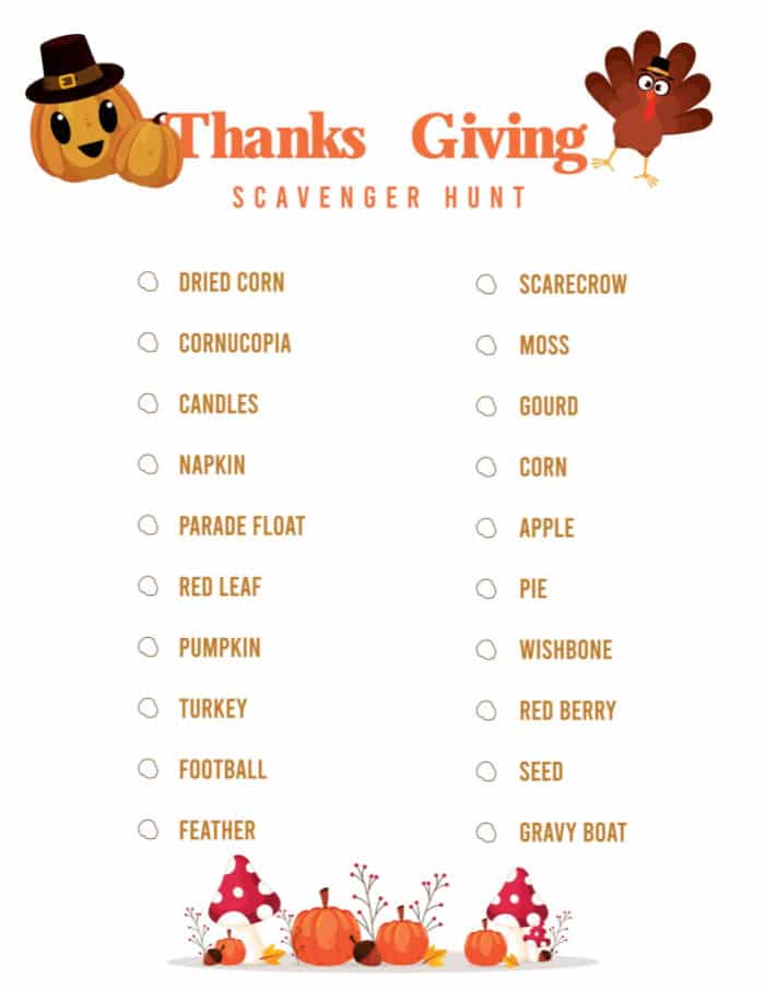 Thanksgiving Think Quick Game, Thanksgiving Games