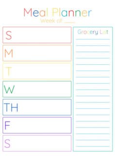 Free Printable Meal Planner - Free Meal Plan Printable PDF