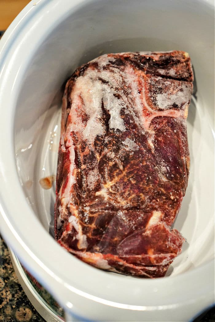 crockpot frozen chuck roast