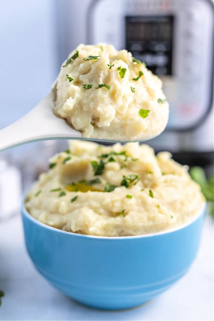 Instant pot cheesy cheap garlic mashed potatoes