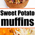 Discover the perfect sweet potato muffin recipe featuring muffins topped with crunchy pecans and made with creamy mashed sweet potato and egg.