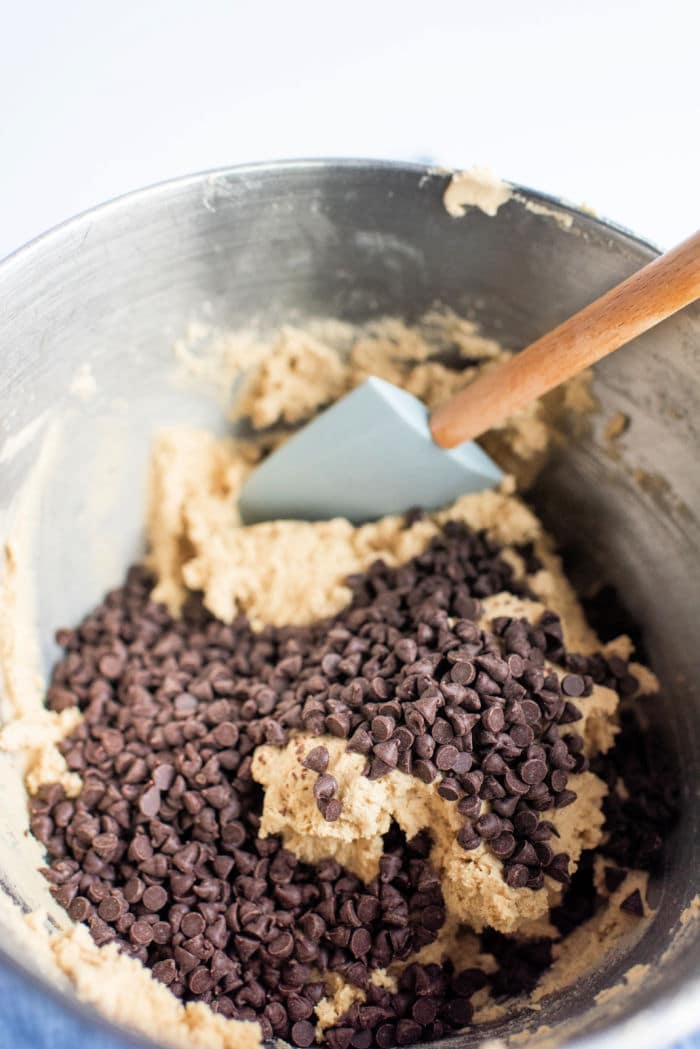 chocolate chip cookie batter