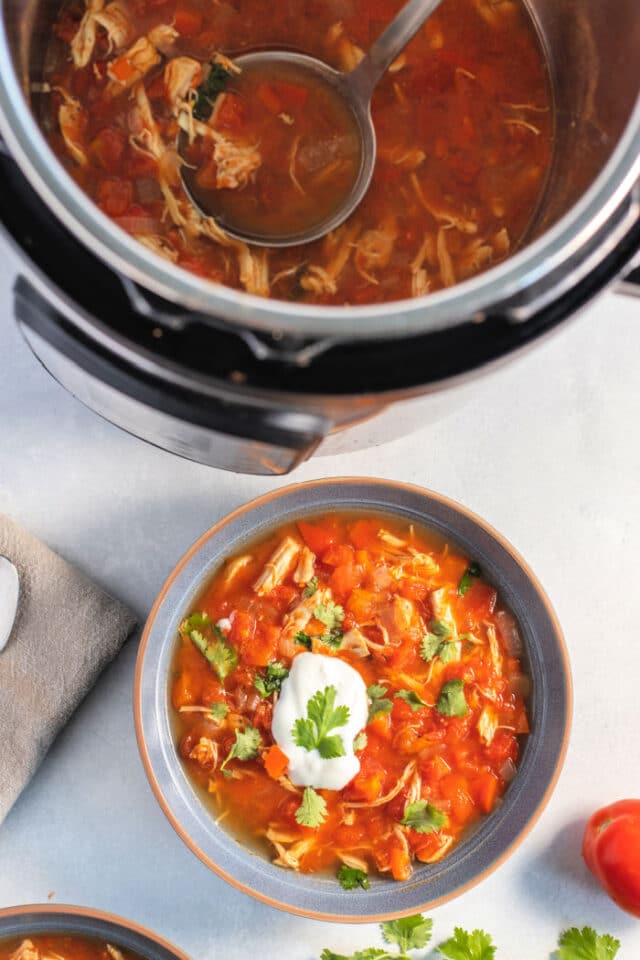 Instant Pot Chicken Fajita Soup Ninja Foodi Fajita Soup + Stove