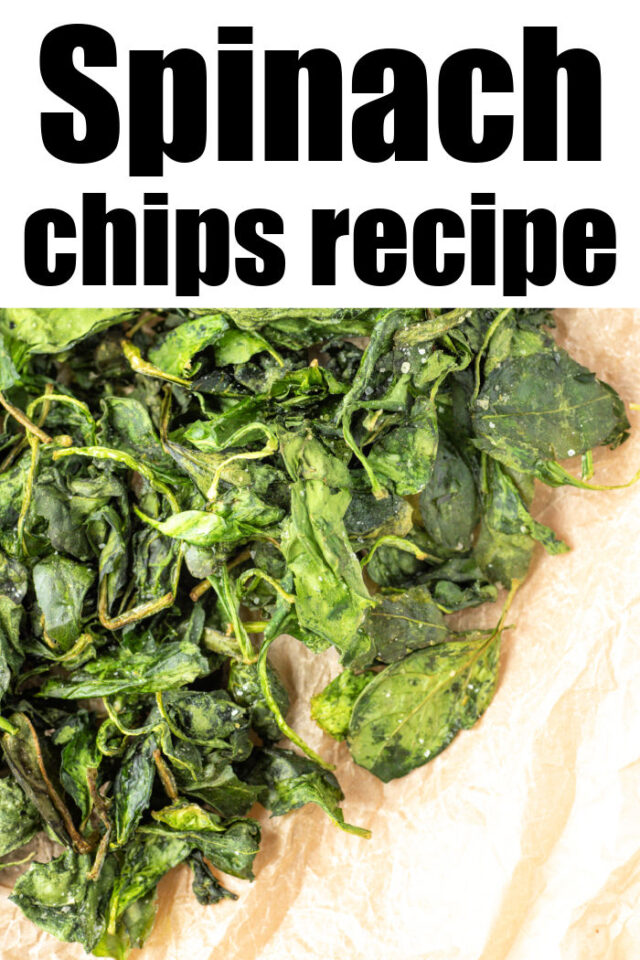 Buttered or Air Fryer Spinach Chips - Ninja Foodi Spinach