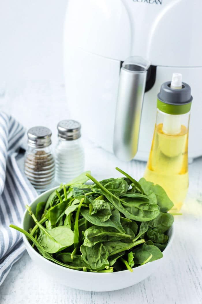 spinach in the air fryer