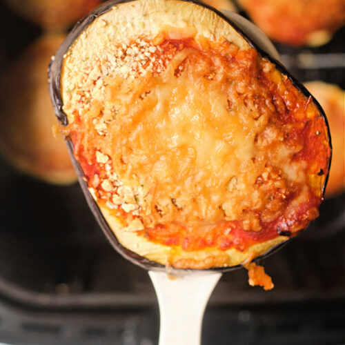 Air Fryer Eggplant Parmesan No Breading Ninja Foodi Eggplant Parm