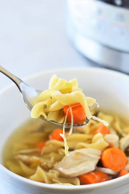 Instant Pot Chicken Noodle Soup with Frozen Chicken Ninja Foodi