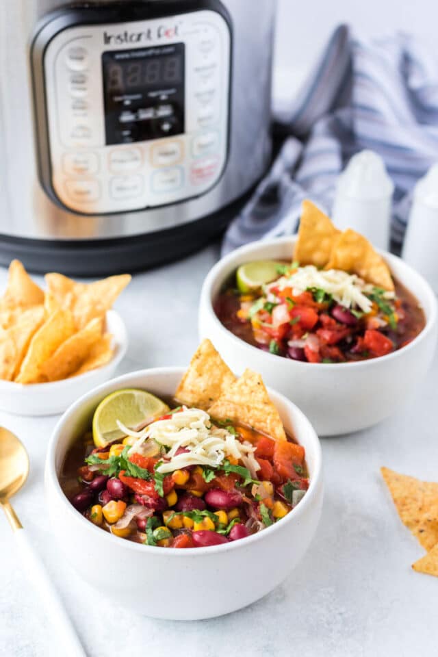 Instant Pot Vegetarian Soup with Beans Ninja Foodi Vegetarian Soup