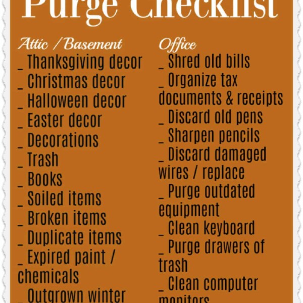 November Cleaning Checklist