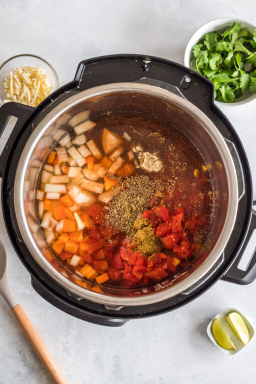 Instant Pot Vegetarian Soup with Beans Ninja Foodi Vegetarian Soup