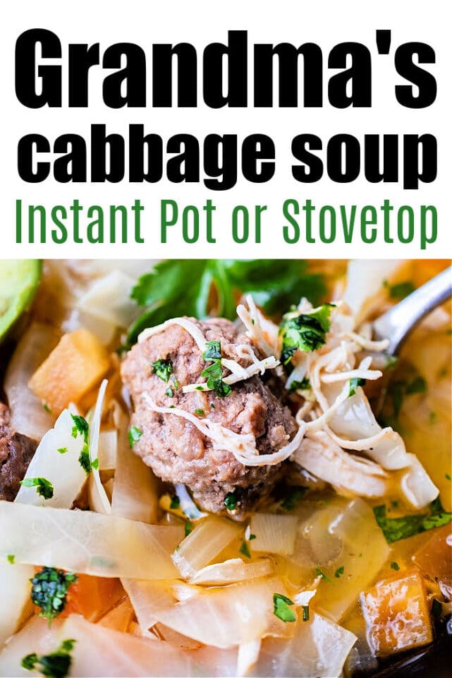 Old Fashioned Cabbage Soup & Ground Beef Instant Pot or Stove