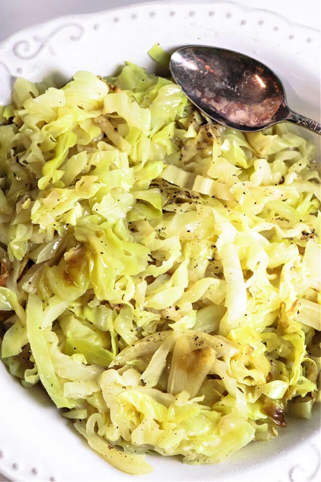 Slow Cooker Cabbage Buttered or Plain Crockpot Cabbage
