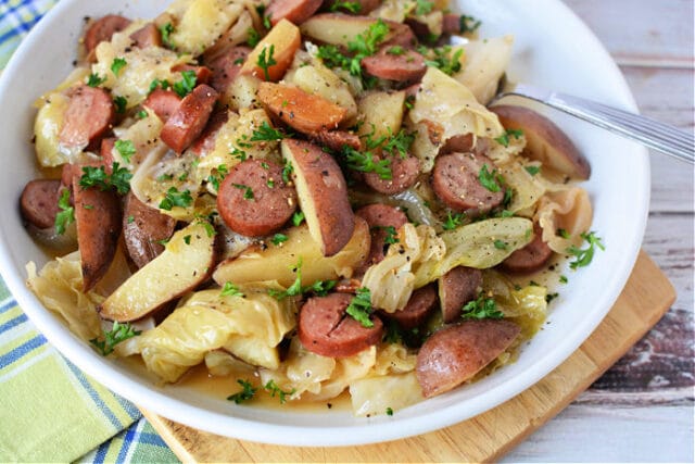 Crockpot Cabbage and Sausage and Potatoes Recipe