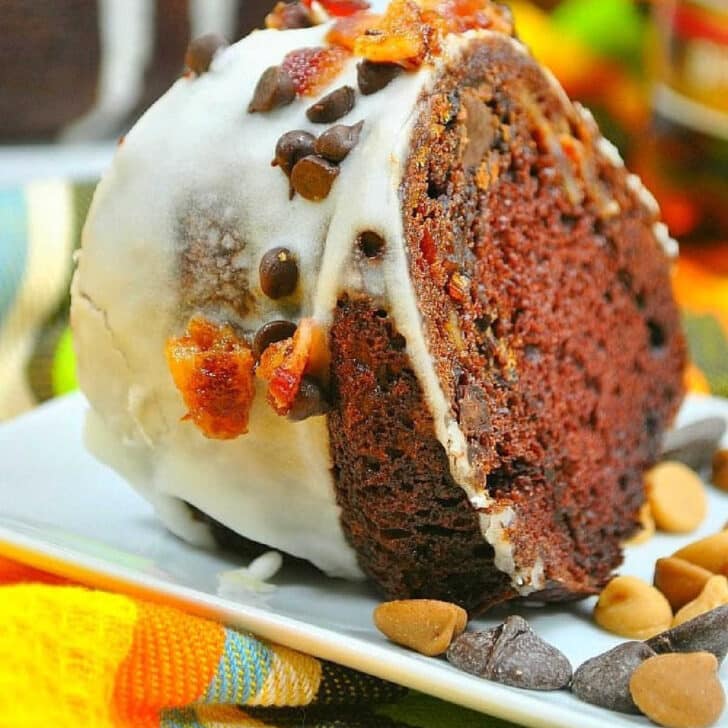 Cake Mix Rum Bundt Cake with Glaze
