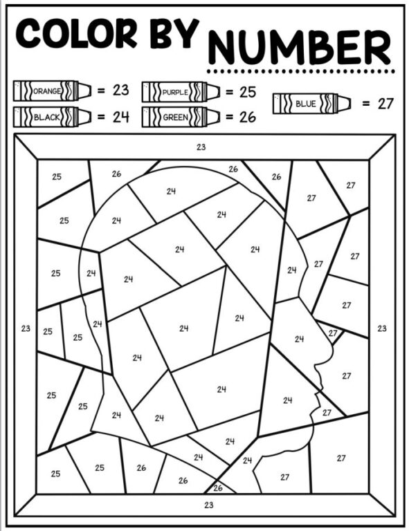 6 Martin Luther King Jr Coloring Page - MLK Color by Number