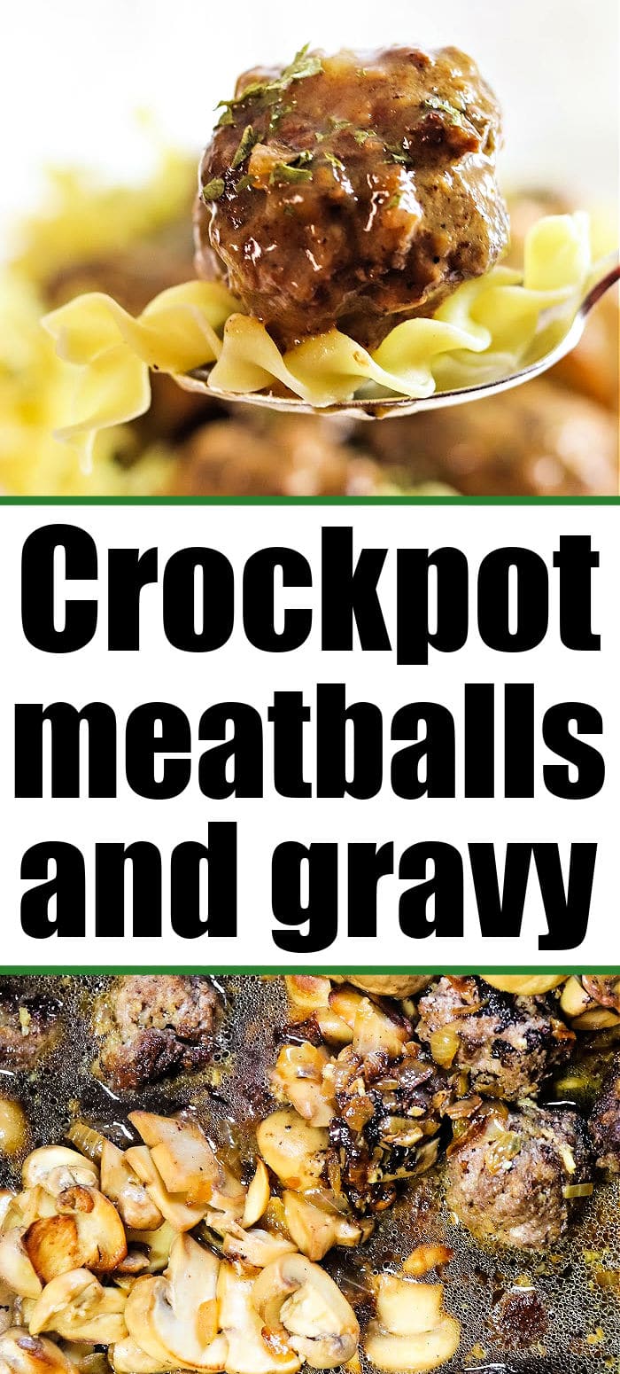Crockpot Meatballs and Gravy Homemade Slow Cooker Meatballs