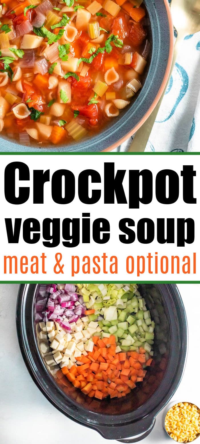 Healthy Crockpot Soup Recipe with Vegetables and Noodles