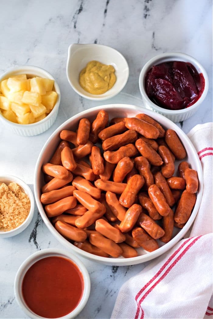 Mini Hot Dogs with Tulip Vienna Sausages and Pineapple Sauce