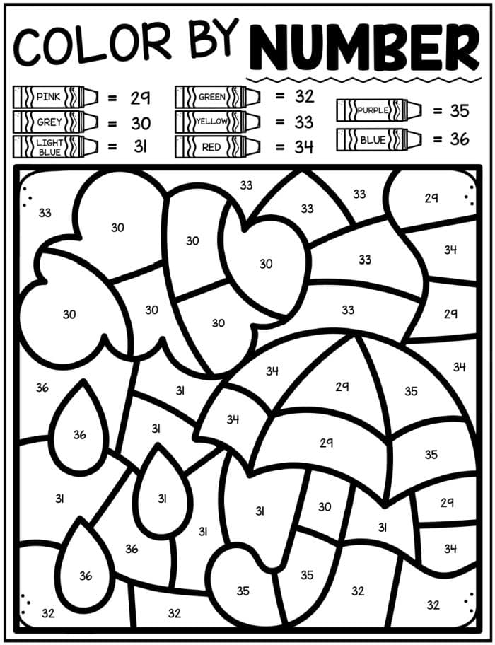 Color By Number, Free Coloring Pages