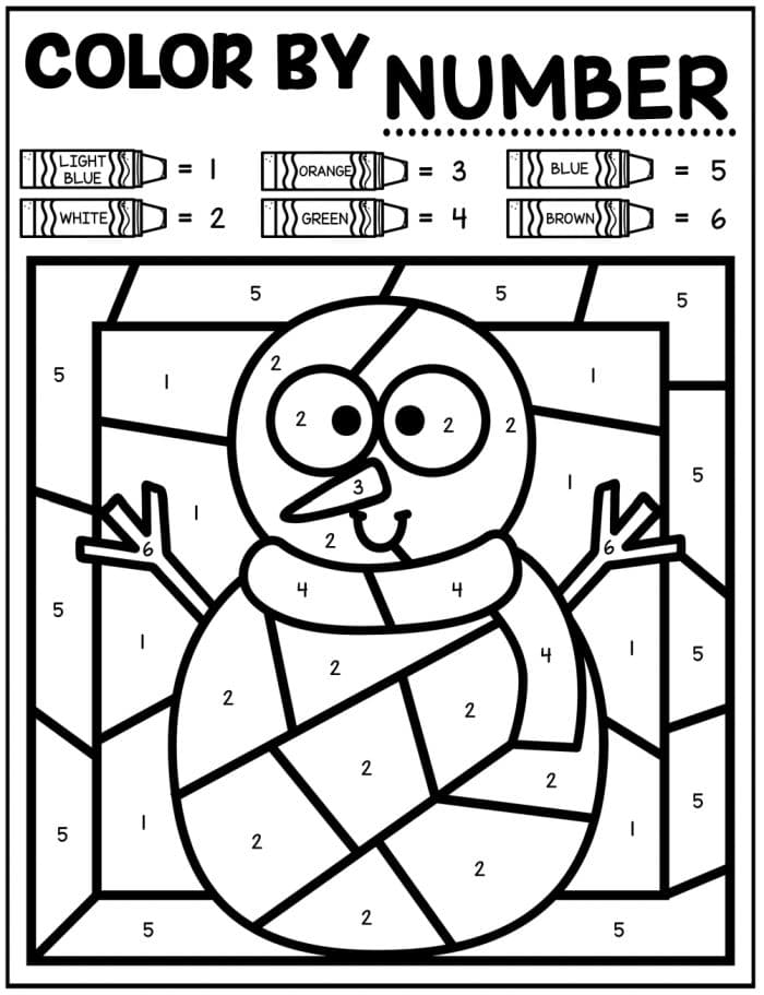 Color By Number, Free Coloring Pages