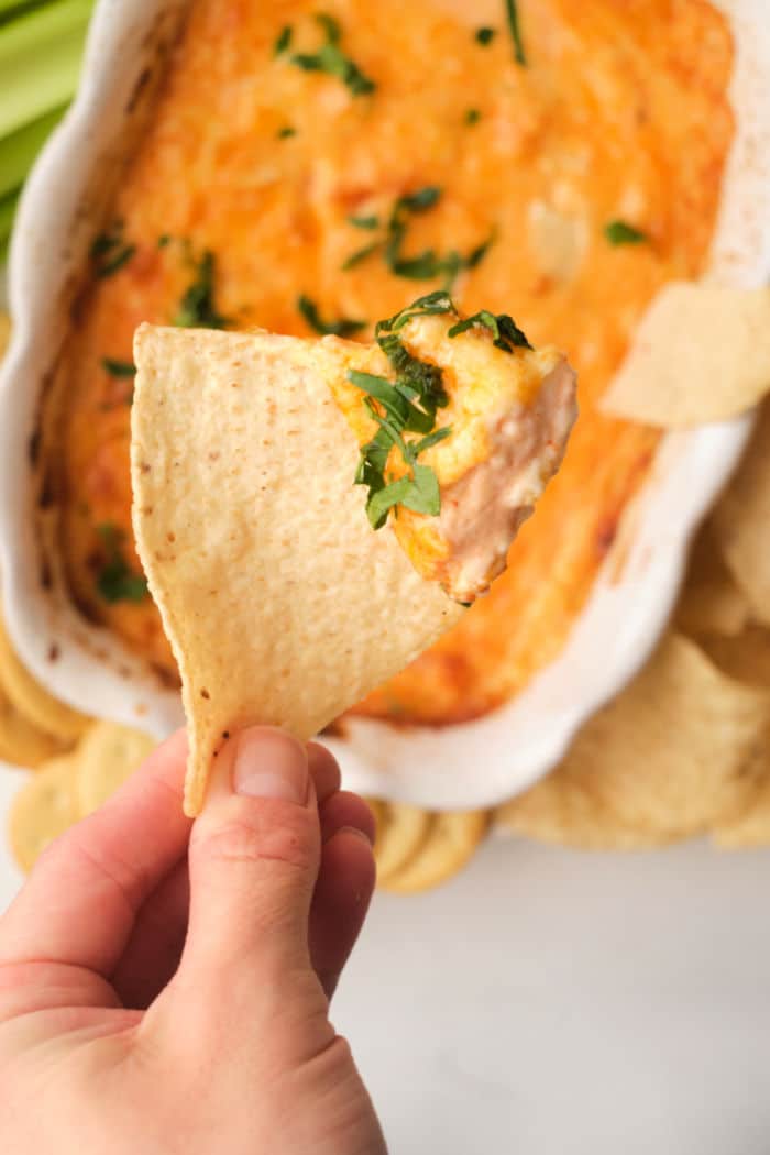 Buffalo Chicken Dip No Cream Cheese