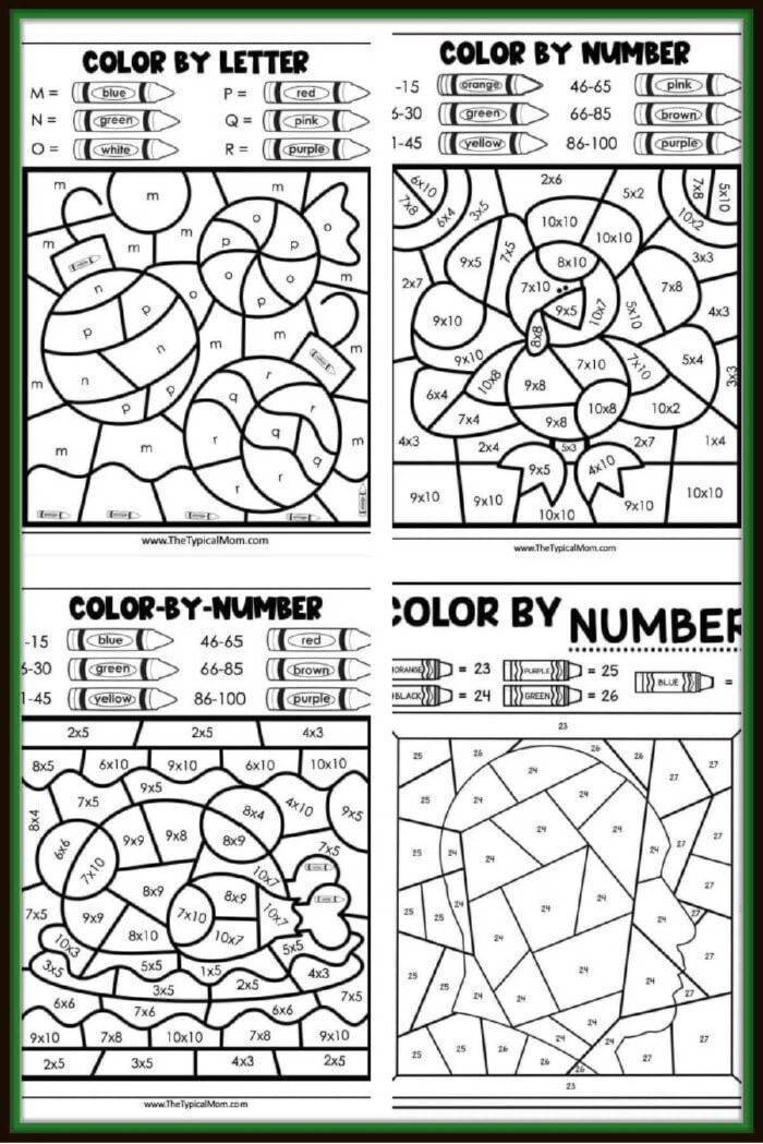 Color by Number Free Printables