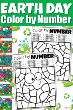 Free Earth Day Coloring Pages - Recycling Color By Number