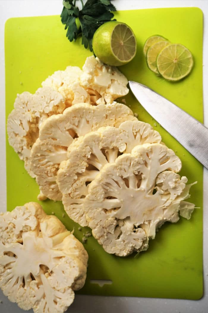 how to cut cauliflower steaks