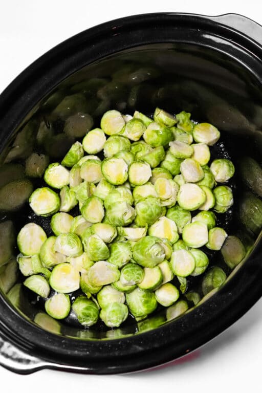 Easy Crockpot Brussel Sprouts with Bacon Slow Cooker Brussels