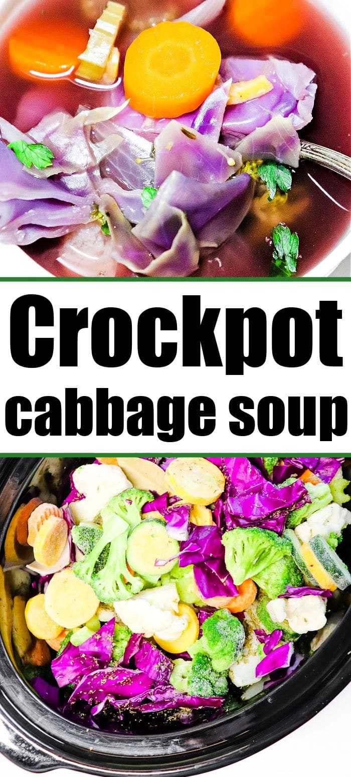 Purple Healthy Crockpot Cabbage Soup for Weight Loss