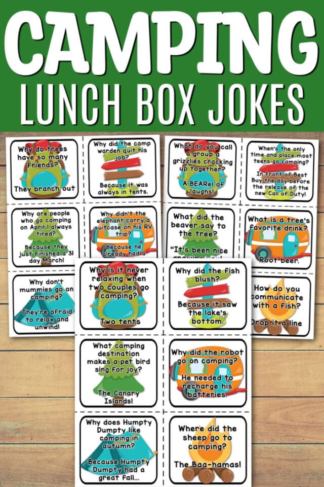 Free Printable Lunch Box Jokes for Kids - 4 Different Sets