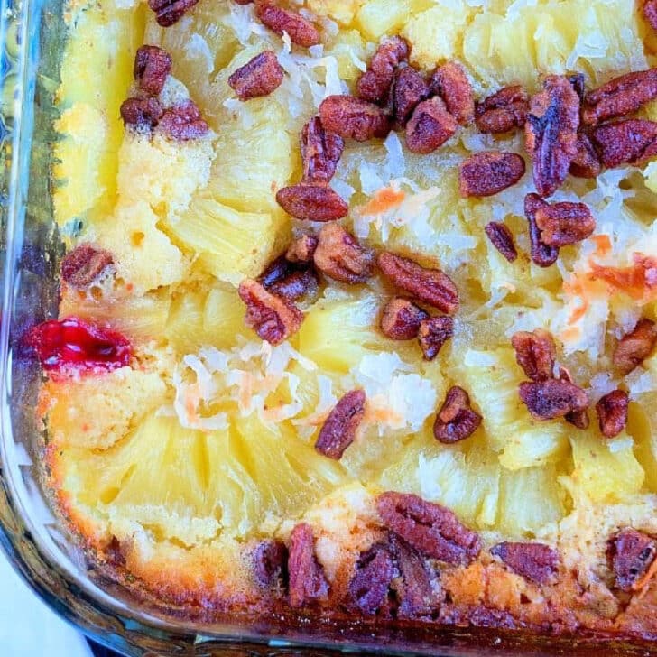 Easy Cherry Pineapple Dump Cake with White Cake Mix